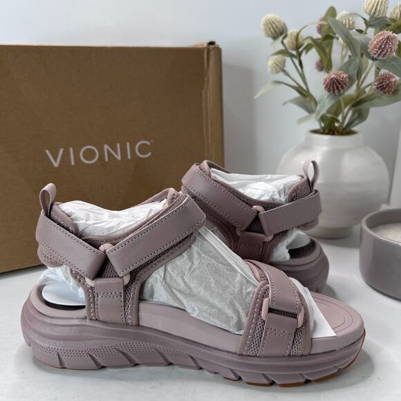 Vionic Walk Max Wanderer Athletic Support Sandals Magnolia Dusk Women's 6 NWB - Picture 6 of 10